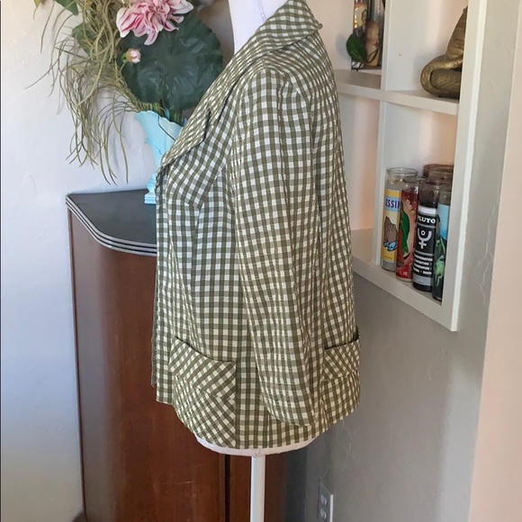 Vintage Roos Atkins Green Seersucker Blazer - Picture 3 of 6